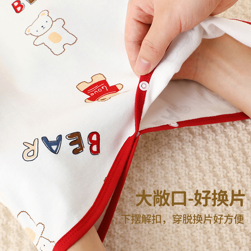 婴儿睡裙防踢春秋男女儿童睡衣连身衣长袖秋季宝宝.睡袍家居服