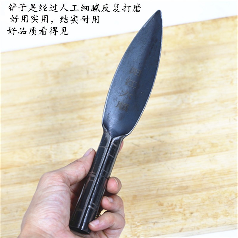 六顺锰钢小铲子花园阳台种花工具种菜小加厚小铁T铲挖野菜挖药材