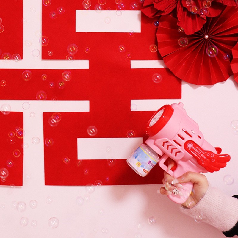 恐龙球球枪创意接亲游戏道具拍照堵门泡泡枪N弹射玩具整蛊伴娘伴