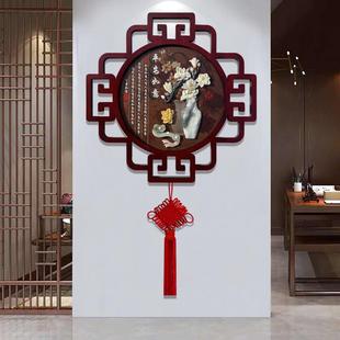 新中式客厅装饰画3d立体浮雕画沙发背景墙挂画走廊玄关过道玉雕画