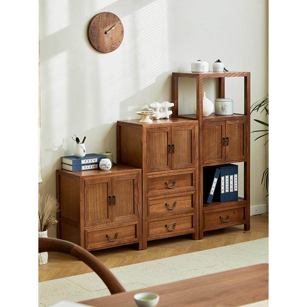 茶水柜实木边几角几茶室边角柜小茶台整装新中式收纳柜小型床头柜