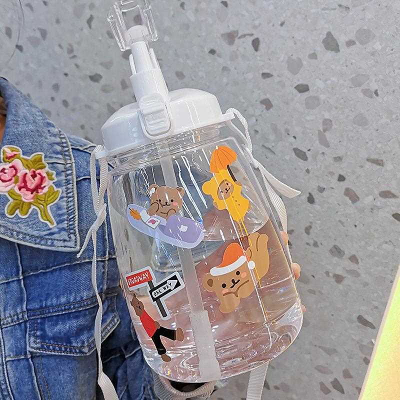 新款直销网红大肚水杯女学生韩版可爱大容量太空杯便携高颜值随手