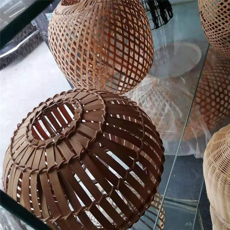 卧室茶楼火锅店灯笼日式藤编灯东南亚仿古竹编艺术吊灯厂家直销