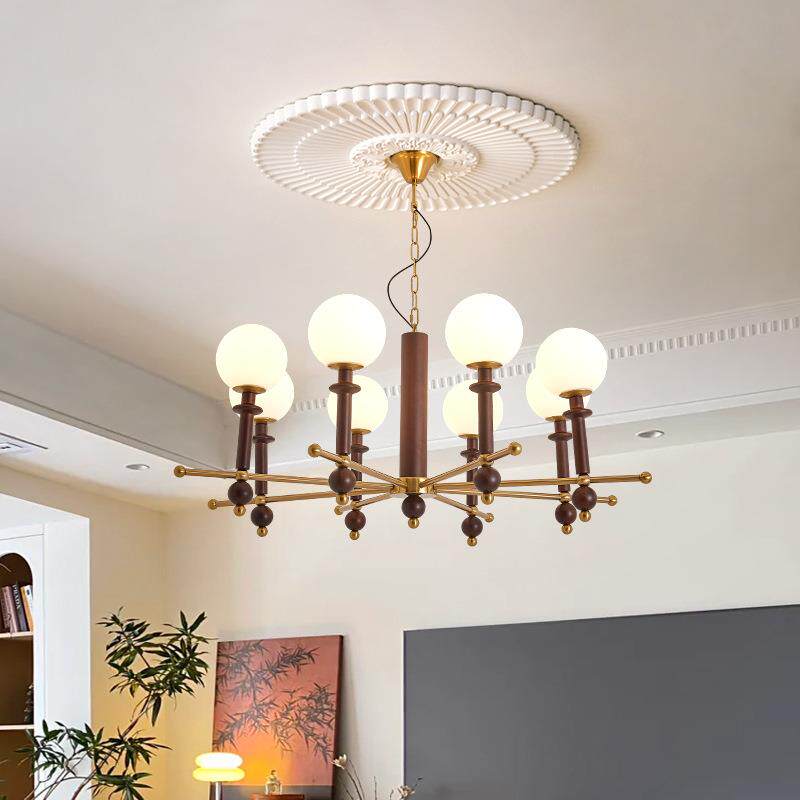 美式复古客厅吊灯法式中古风主灯书房高档南洋风魔豆卧室餐厅吊灯