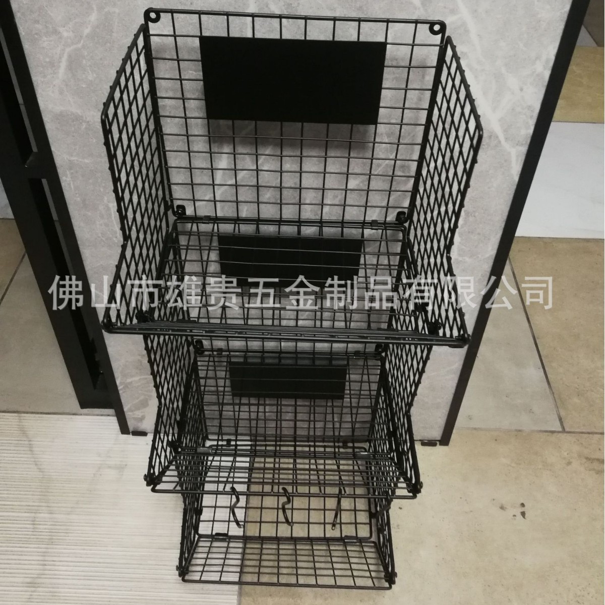 多层置物架落地式 壁挂蔬菜水果玩具收纳框可拆装杂物铁片储物篮