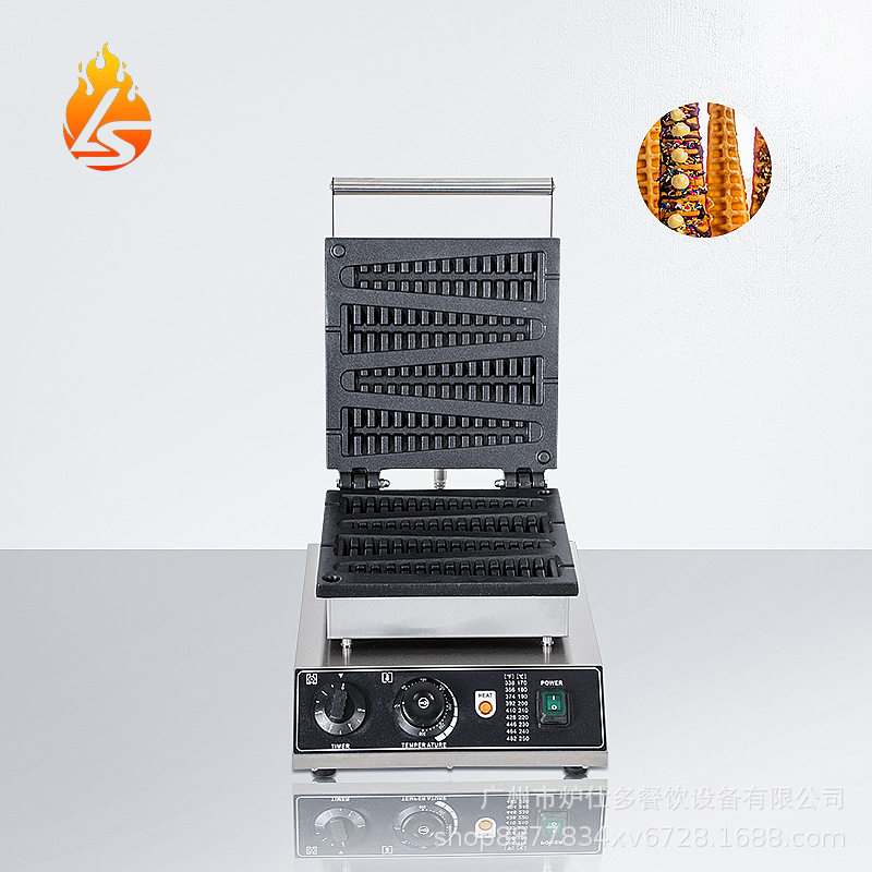 炉仕多商用松树饼机双面加热华夫炉烤饼机电热四格麦穗形松饼机