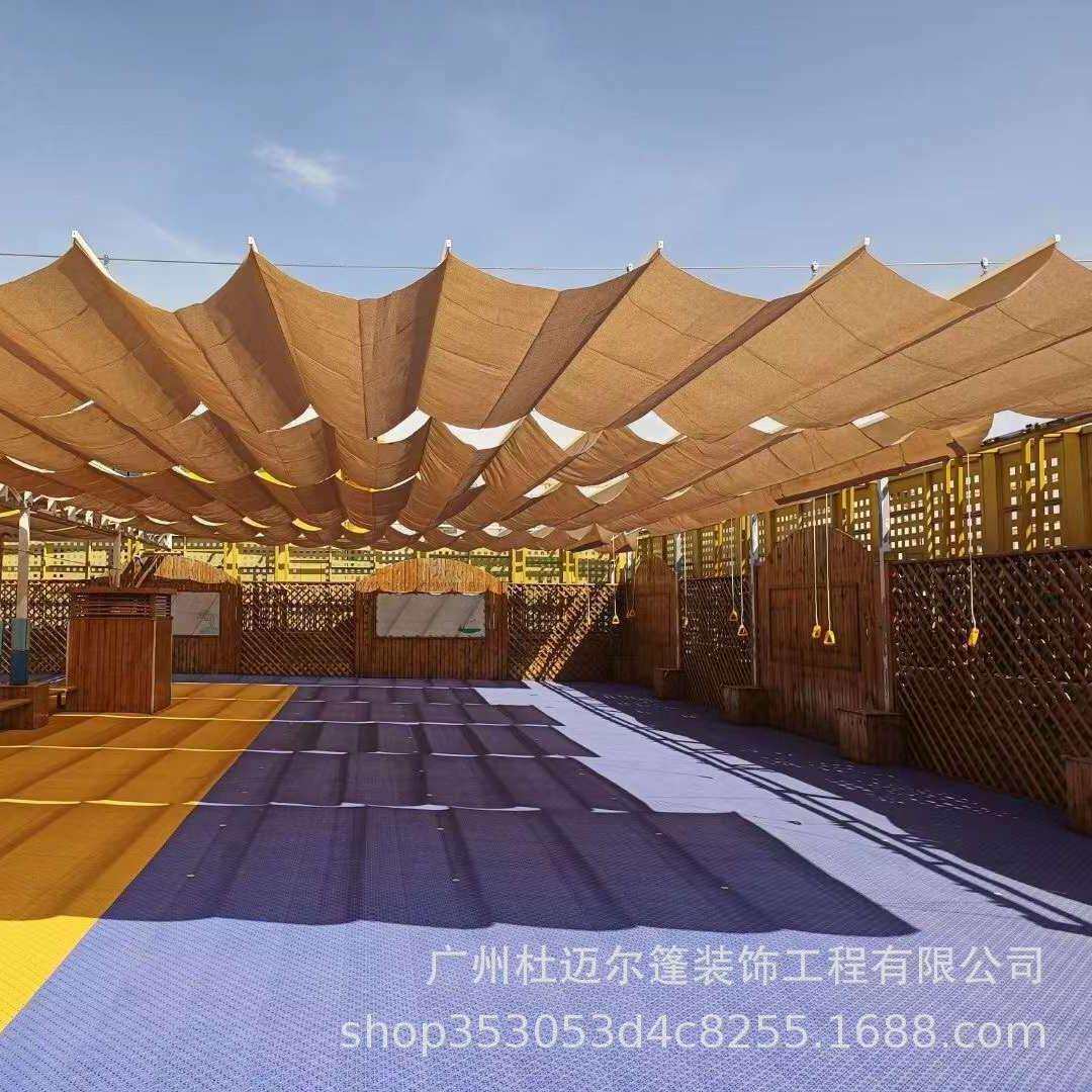 阳尚遮阳篷天幕伸缩式折叠遮雨棚户外庭院阳台幼儿园防水布可DZ