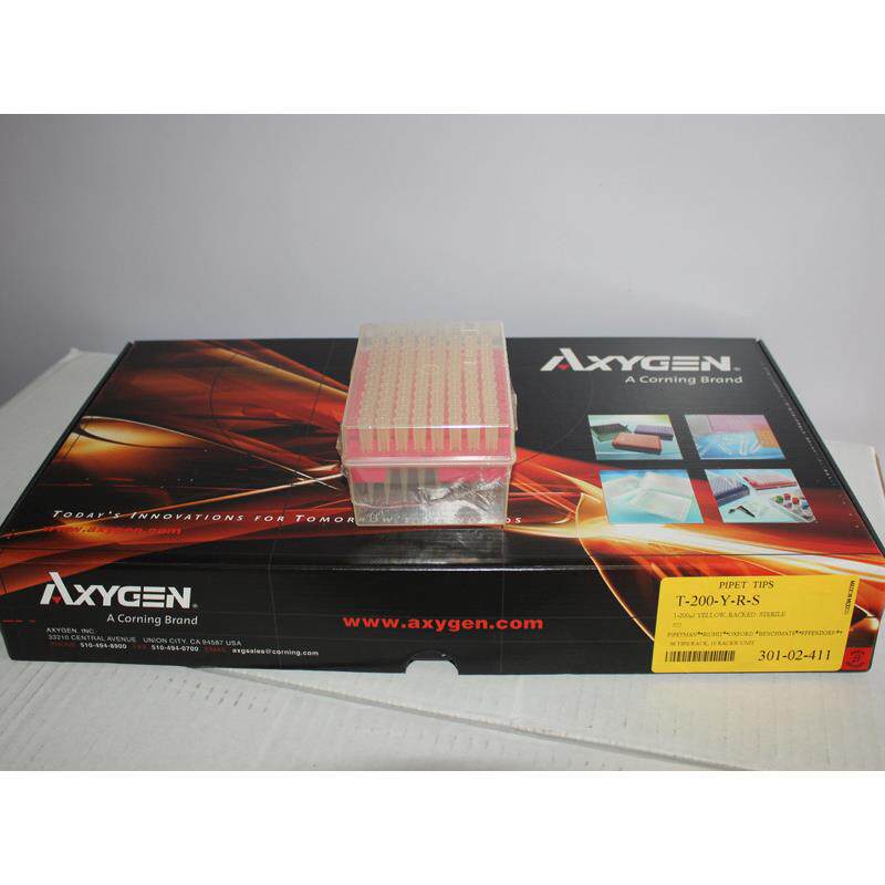 爱思进Axygen200ul盒装灭菌黄吸头,96支/盒,50盒/箱T-200-Y-R-S
