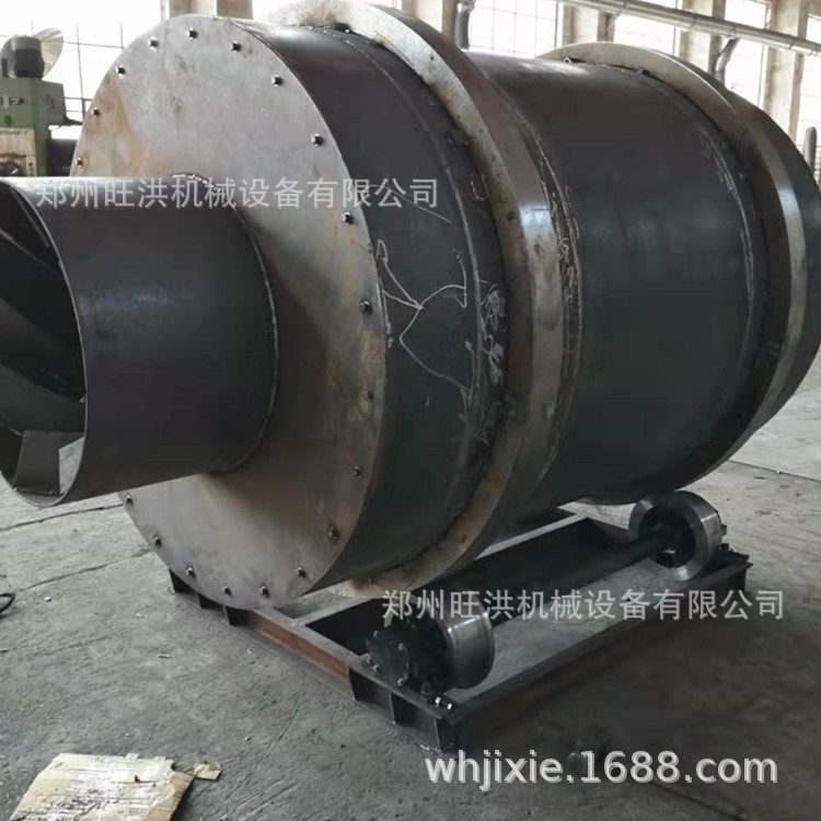 卧式滚筒煤泥烘干机沙子污泥烘干机三回程滚筒烘干机粪便干燥设备