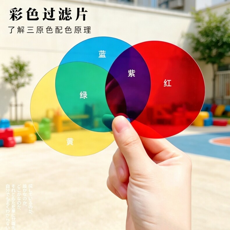 科学区投放材料中大班彩色三原色