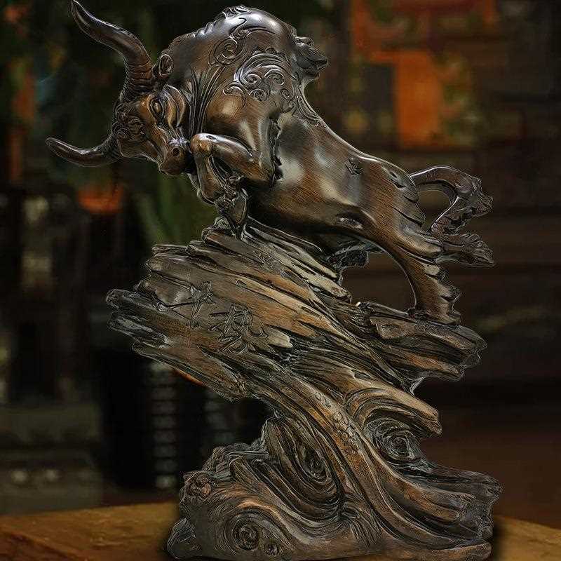 直销新款势不可挡牛摆件工艺品创意树脂装饰家居客厅办公店铺开业