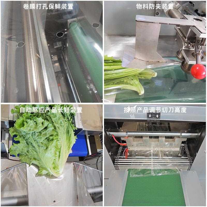 直销新款水果蔬菜叶菜套袋装打包机杏鲍菇白菜枕式包装机蔬菜包装
