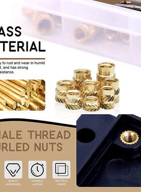 直销新款110/145/300PCS热熔铜螺母盒装土八双斜纹铜花母亚马逊跨