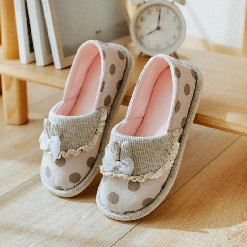 直销新款月子鞋春秋季透气包跟产后可爱女生棉拖鞋防滑包跟软底秋