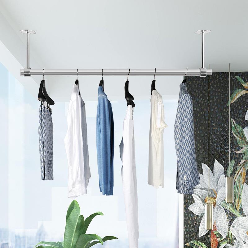 直销新款不锈钢法兰座圆管支架晾衣毛巾杆底座顶装毛巾架固定配件