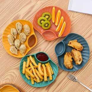 日式 直销新款 饺子盘带醋碟家用创意贝壳碟薯条盘蘸料碟子点心果盘