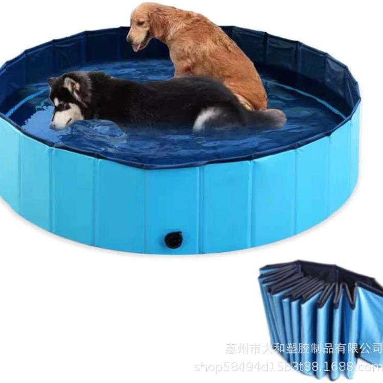 直销新款宠物泳池 加厚PVC宠物洗澡池可折叠狗猫美容沐浴清洁用品