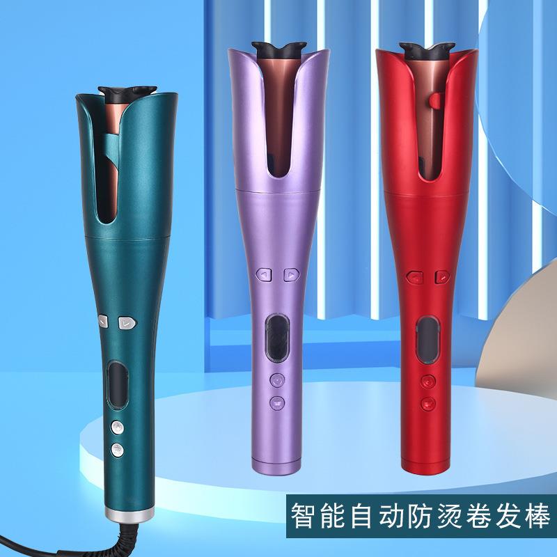新款直销新品跨境大波浪卷发器 智能全自动防烫卷发棒 懒人电动美