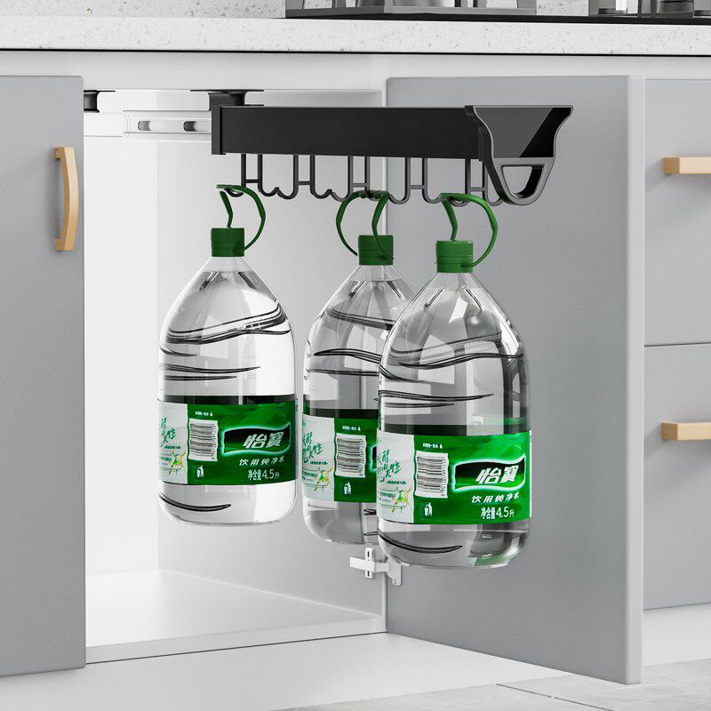 阳台窄柜收纳挂钩架洗衣机旁抽拉晾衣架裤架扫拖把清洁工具置物架