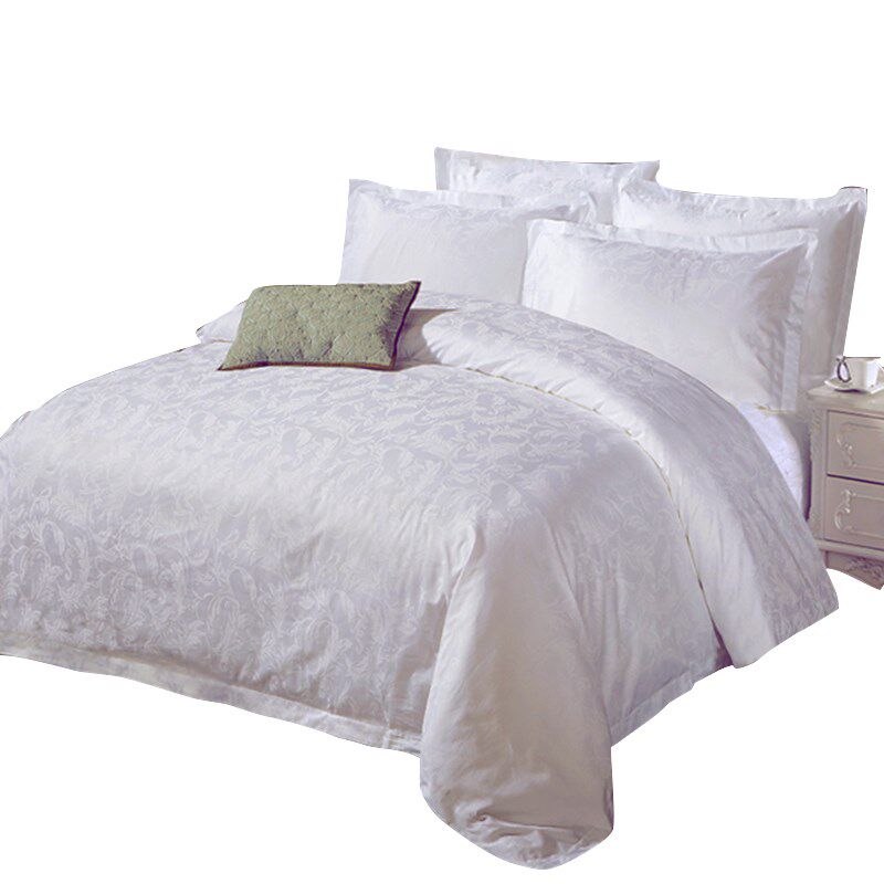 酒店布草宾馆民宿学生宿舍简约床上用品全棉被罩白色被套单件