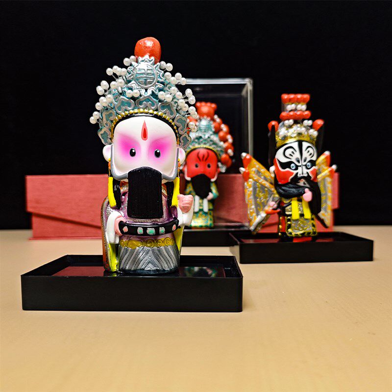 三国京剧人物摆件刘关张国粹家居装饰品中国特色纪念品出国送老外