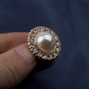 免钉金属珍珠大衣纽扣免缝暗扣风衣毛衣开衫装饰百搭扣子 可拆卸