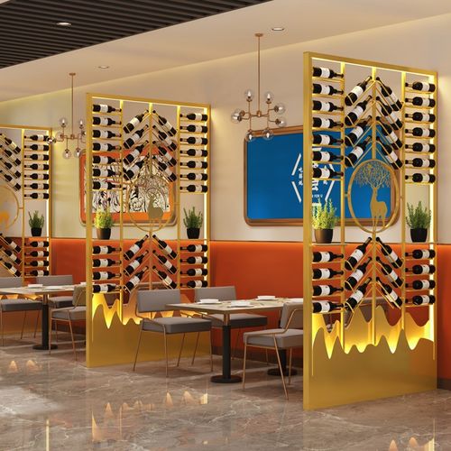 简约现代2024年新款屏风红酒架卡座酒柜酒架酒吧清吧隔断葡萄酒架