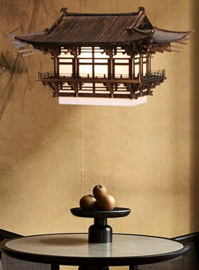 古建筑手工灯饰品酒店大厅高级餐厅民宿成品吊饰新中式摆件