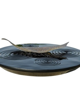 酒店大堂大型落地摆件水波纹玻璃钢雕塑售楼处大厅艺术装置装饰品