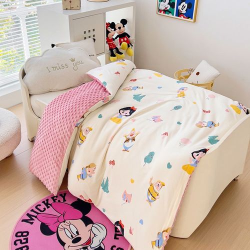 儿童被套a类宝宝幼儿园专用纯棉单件豆豆绒冬季秋婴儿小被子被罩