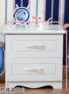 白色简易烤漆床头柜欧式简约现代储物柜卧K室多功能组装收纳床边