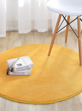 金黄色圆形地毯电脑转椅吊篮红色拍照地垫草坪绿色防滑幼儿园垫子