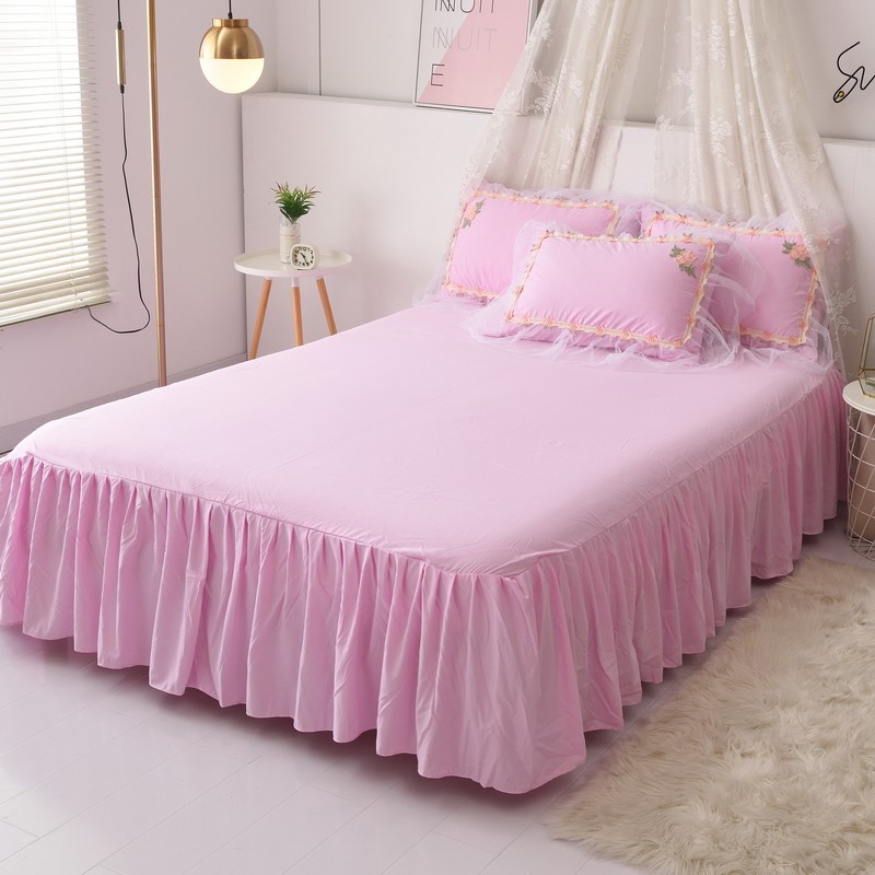 网红少女心四件套床裙款韩版公主风双人被套蕾丝床裙床单床上用品