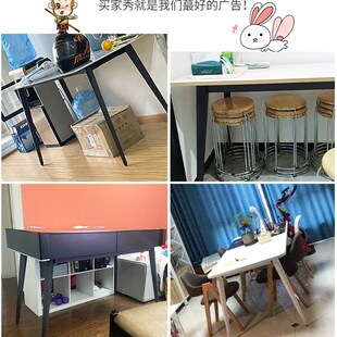 铁艺桌腿支架茶几岩板餐桌腿金属支撑底座办公桌腿书桌铁架子定制