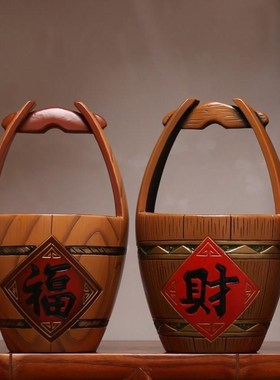 中式陶瓷客厅进门入户玄关隔断博古架小摆件酒柜装饰品对鱼工艺品