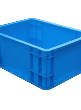 蓝色灰色塑料箱子长方形加厚EU物流箱周转箱物料筐整理收纳塑胶框