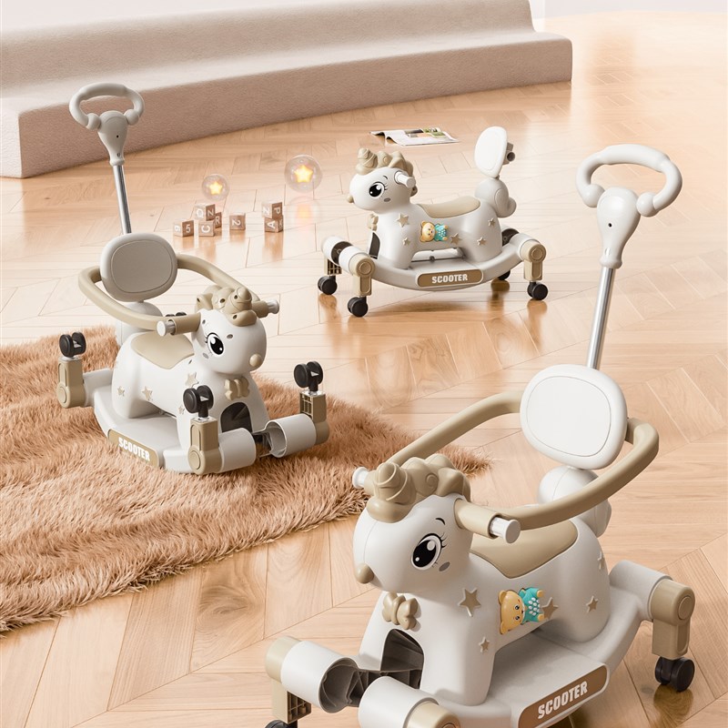 儿童摇摇马木马手推二合一溜溜车防侧翻户外婴儿玩具宝宝周岁礼物