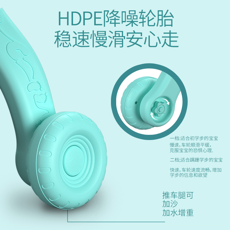 宝宝手推学步车防侧翻防O型腿学走路婴儿助步车6-7-18个月男女孩