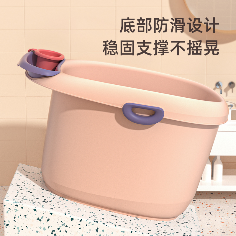 小孩洗澡盆儿童大号宝宝浴桶可坐一体新生婴儿泡澡桶冬天6岁家用