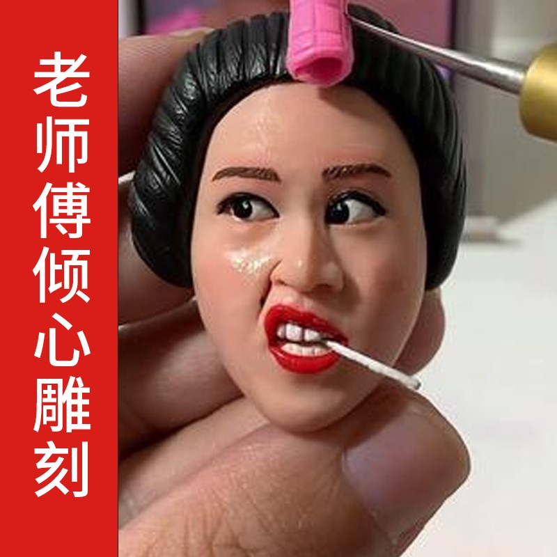 软陶人偶团队手工定制捏泥人真人男友学生日蜡像情侣人节diy礼物