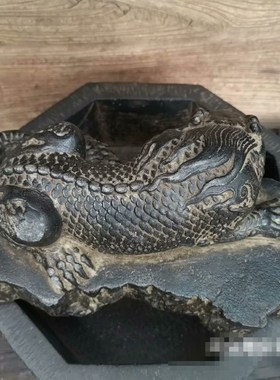 中式瑞兽吸水兽盘龙吐水家居装饰品摆件客厅办公室招财玄关工艺品