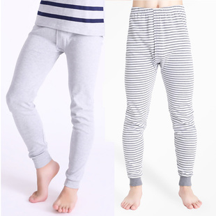 青少年纯棉秋裤 衬裤 男薄w款 线裤 保暖 秋冬紧身打底全棉毛裤 2条装