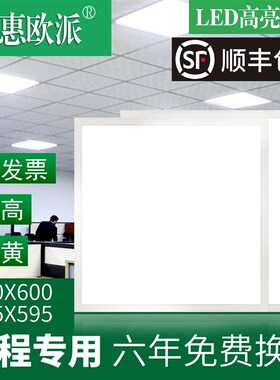 集成吊顶600x600led平板灯6y0x60面板灯石膏矿棉板铝扣板LED工程
