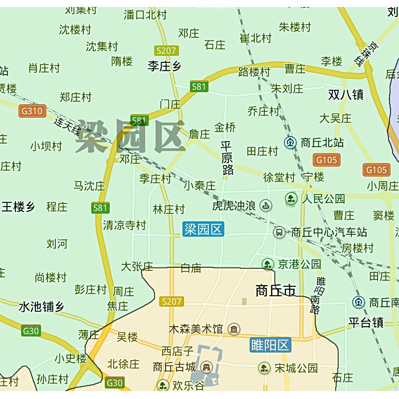 商丘市地图1.15m折叠家用高清办公室会议室书房新款墙贴装饰画