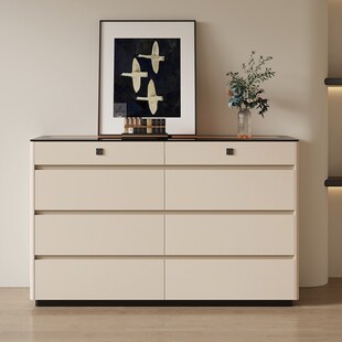 意式极简多功能实木落地斗柜w卧室收纳床尾柜现代简约大床头柜高