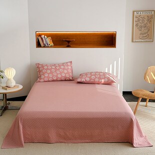 全棉色织双层纱单床单提花柔软家用双人单品100被单2024新款