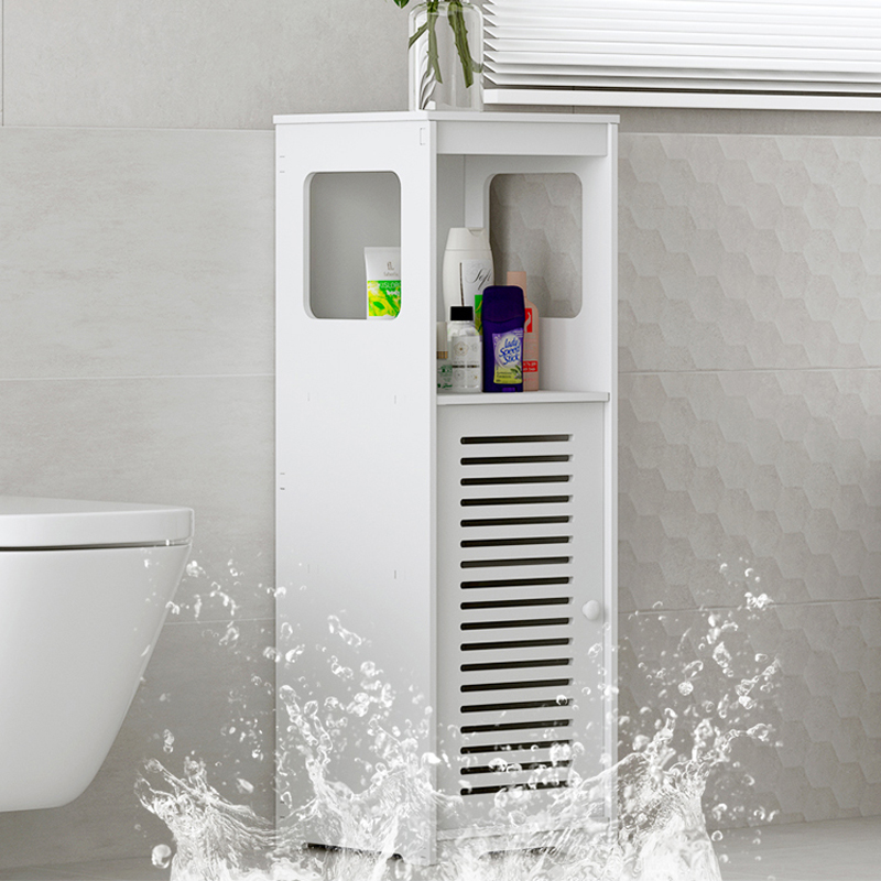 卫生间置物架落地式洗漱台边夹缝收纳柜浴室厕所洗浴用品储物柜子