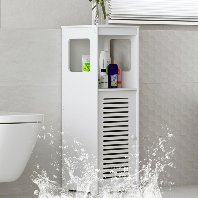 卫生间置物架落地式洗漱台边夹缝收纳柜浴室厕所洗浴用品储物柜子