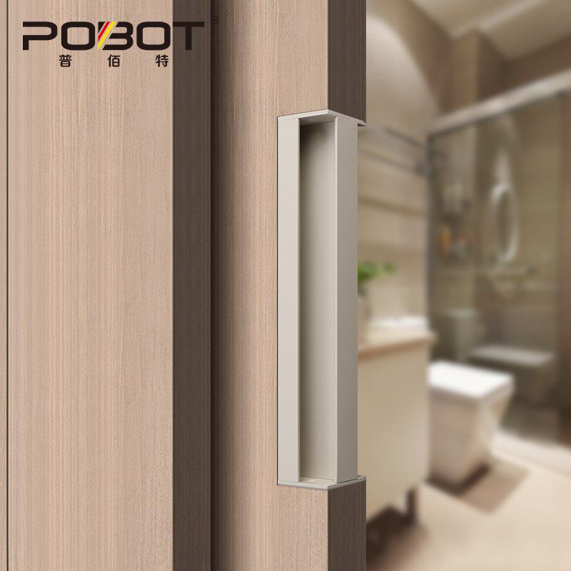 口袋门侧拉手移动门隐形拉手嵌入式推拉门暗拉手吊趟折叠门扣手白