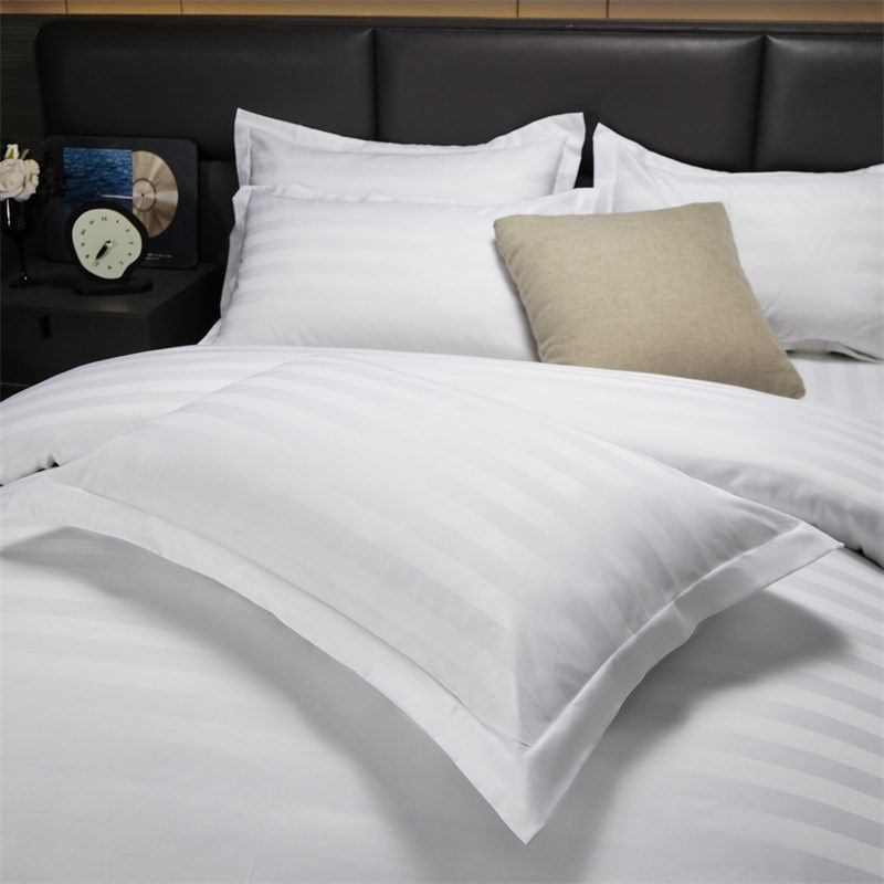 宾馆酒店布草四件套床上用品白色被芯枕芯民宿床单四件套七件套装